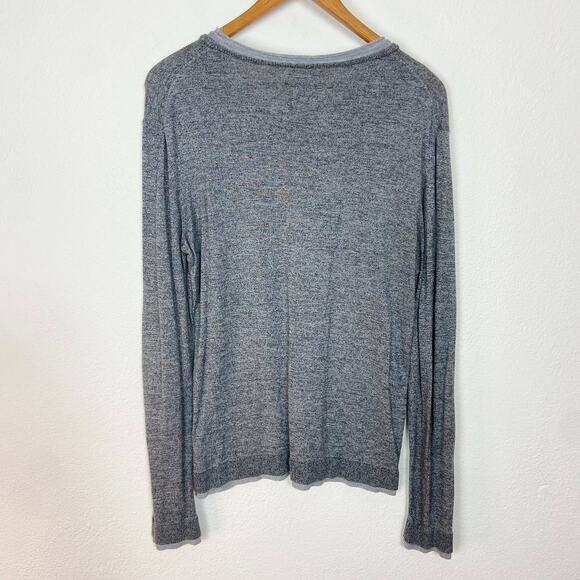 Eleven Paris Le Basic Sweater Size L Heathered Gray Knit Pullover - Picture 4 of 9